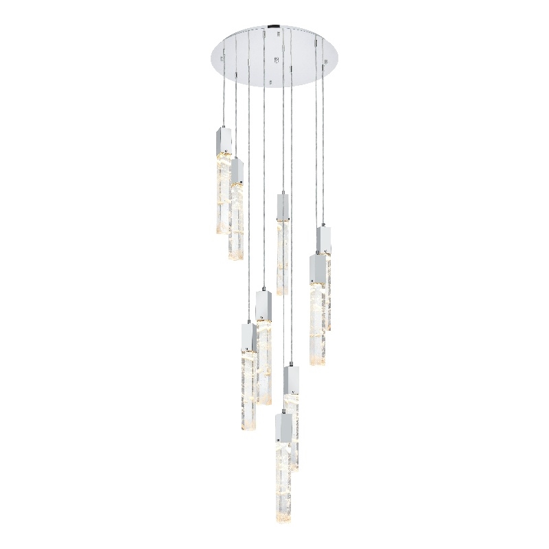 Elegant Lighting Aurora 24 Inch Chandelier In Chrome