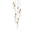 Elegant Lighting Aurora 24 Inch Chandelier In Satin Gold