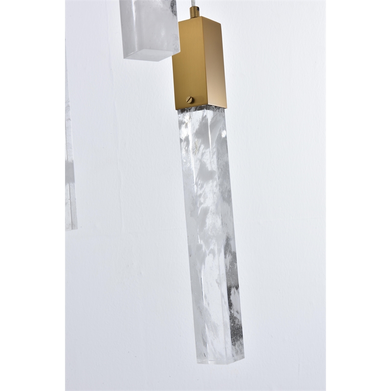 Elegant Lighting Aurora 24 Inch Chandelier In Satin Gold