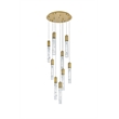 Elegant Lighting Aurora 24 Inch Chandelier In Satin Gold