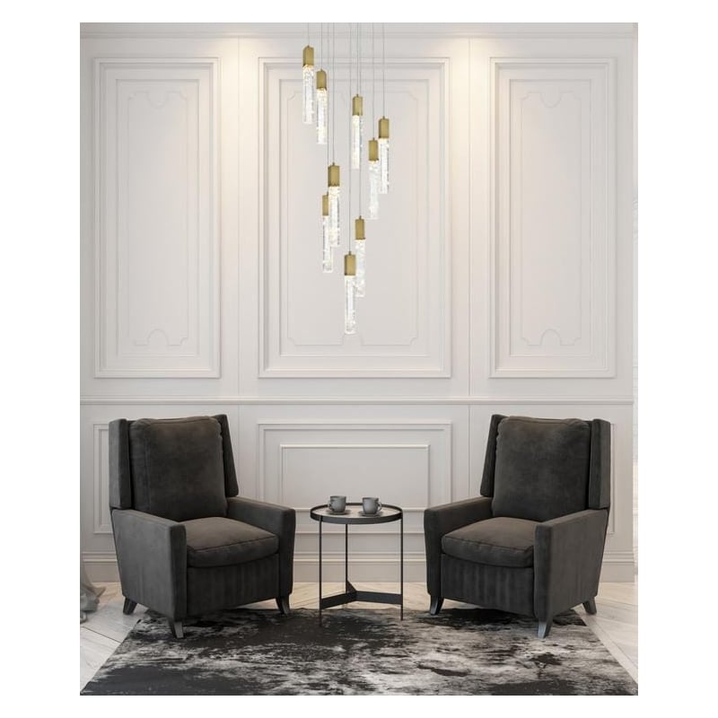 Elegant Lighting Aurora 24 Inch Chandelier In Satin Gold