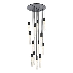 elegant lighting aurora 30 inch chandelier in black