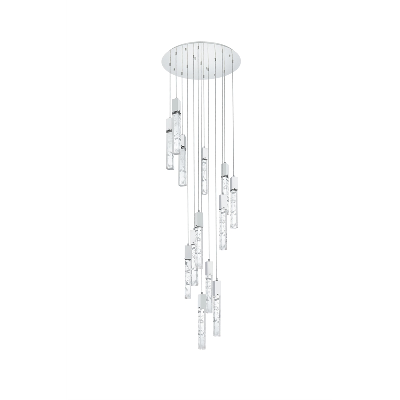Elegant Lighting Aurora 30 Inch Chandelier In Chrome