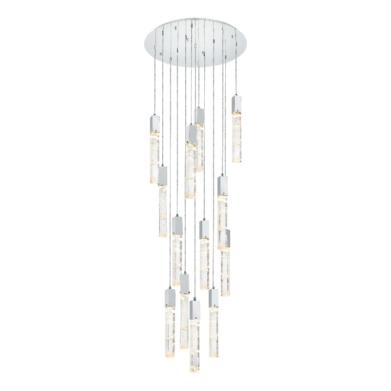 Elegant Lighting Aurora 30 Inch Chandelier In Chrome
