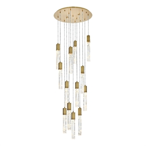elegant lighting aurora 30 inch chandelier in satin gold