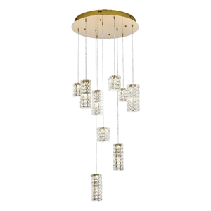 Elegant Lighting Aston 24 Inch Led Pendant In Satin Gold