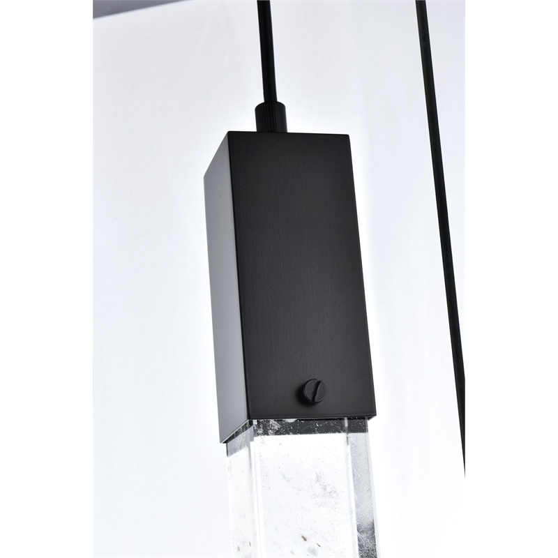 Elegant Lighting Aurora 16 Inch Pendant In Black