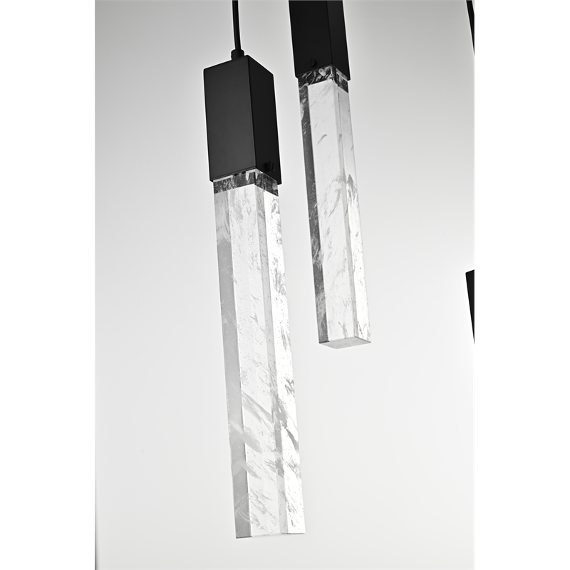 Elegant Lighting Aurora 16 Inch Pendant In Black