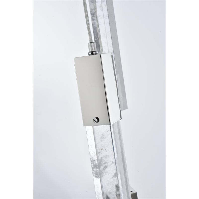 Elegant Lighting Aurora 16 Inch Pendant In Chrome