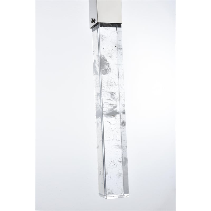 Elegant Lighting Aurora 16 Inch Pendant In Chrome