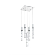 Elegant Lighting Aurora 16 Inch Pendant In Chrome