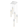 Elegant Lighting Aurora 16 Inch Pendant In Chrome