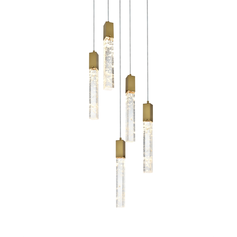 Elegant Lighting Aurora 16 Inch Pendant In Satin Gold