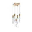 Elegant Lighting Aurora 16 Inch Pendant In Satin Gold