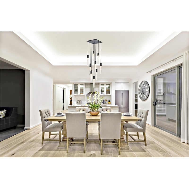 Elegant Lighting Aurora 20 Inch Pendant In Black