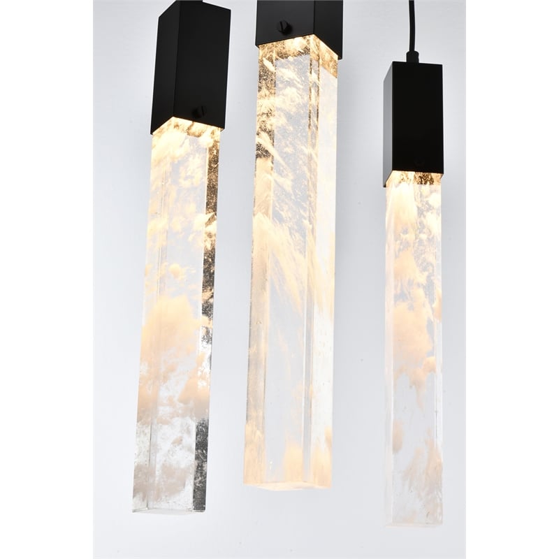 Elegant Lighting Aurora 20 Inch Pendant In Black