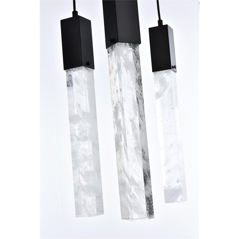 Elegant Lighting Aurora 20 Inch Pendant In Black
