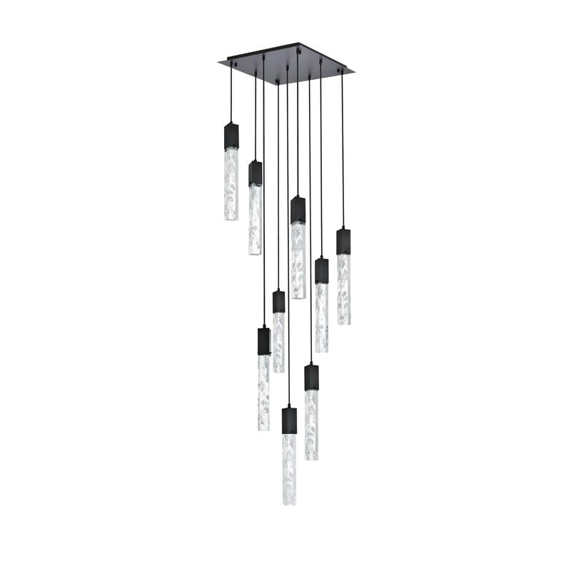 Elegant Lighting Aurora 20 Inch Pendant In Black