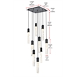 Elegant Lighting Aurora 20 Inch Pendant In Black