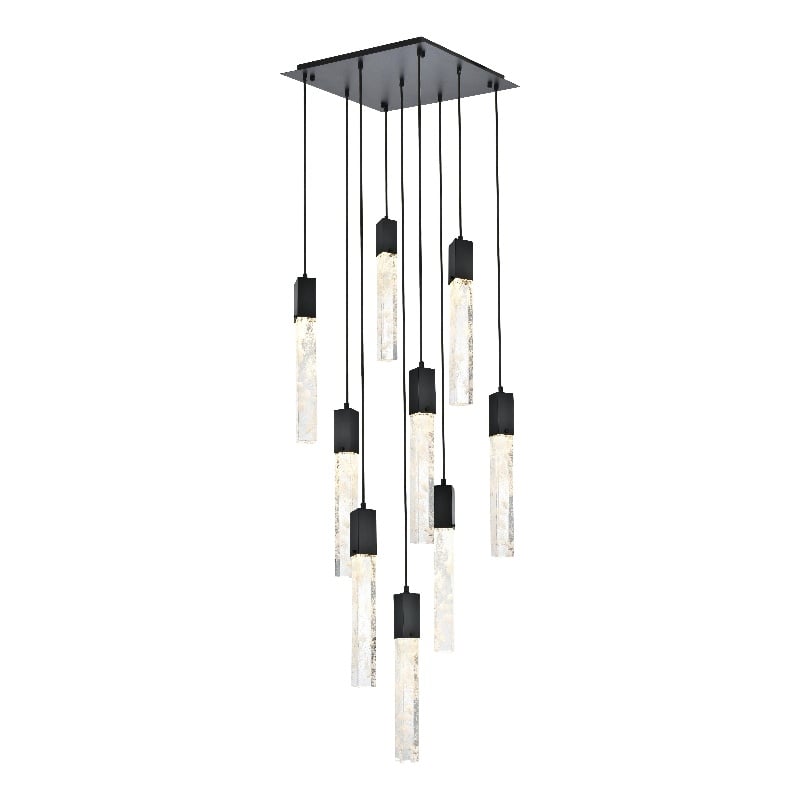 Elegant Lighting Aurora 20 Inch Pendant In Black