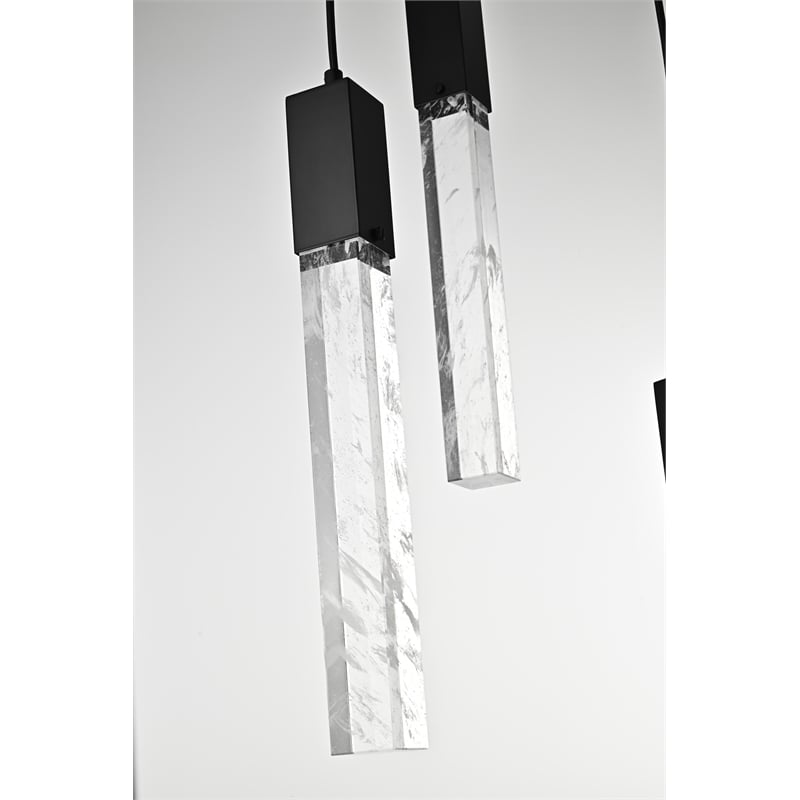 Elegant Lighting Aurora 36 Inch Chandelier In Black