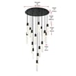 Elegant Lighting Aurora 36 Inch Chandelier In Black