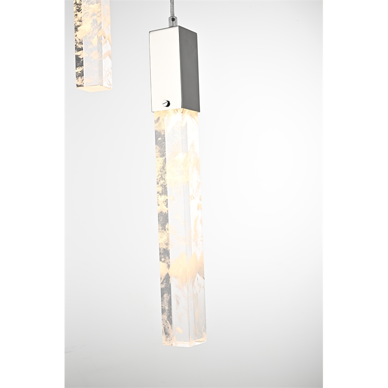 Elegant Lighting Aurora 36 Inch Chandelier In Chrome