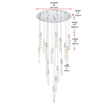 Elegant Lighting Aurora 36 Inch Chandelier In Chrome