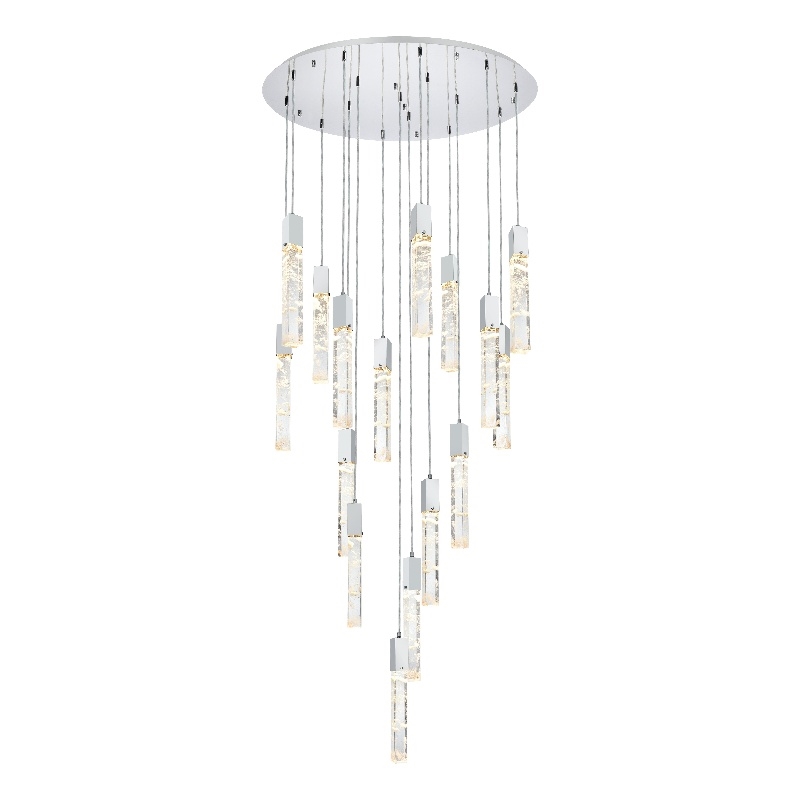 Elegant Lighting Aurora 36 Inch Chandelier In Chrome