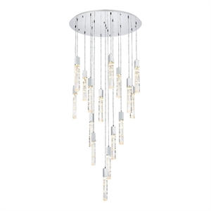 elegant lighting aurora 36 inch chandelier in chrome