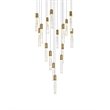 Elegant Lighting Aurora 36 Inch Chandelier In Satin Gold