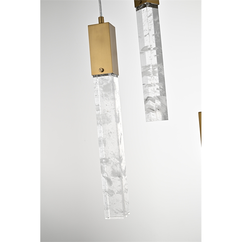 Elegant Lighting Aurora 36 Inch Chandelier In Satin Gold