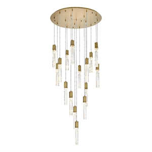 elegant lighting aurora 36 inch chandelier in satin gold