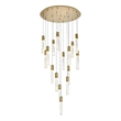 Elegant Lighting Aurora 36 Inch Chandelier In Satin Gold