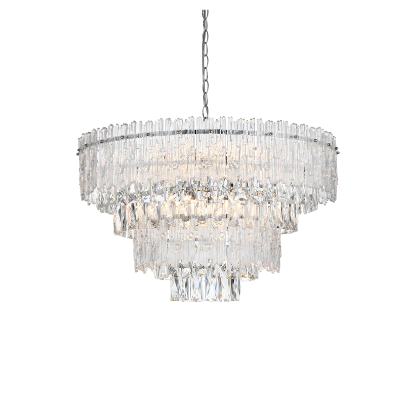 Elegant Lighting Emilia 25 Inch Chandelier In Chrome