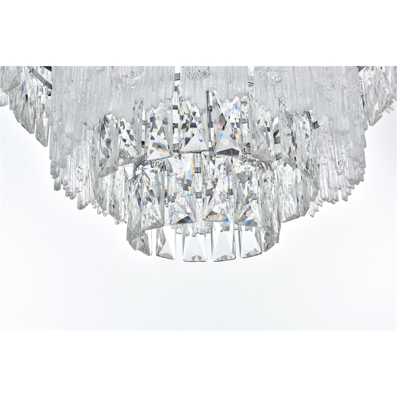 Elegant Lighting Emilia 25 Inch Chandelier In Chrome