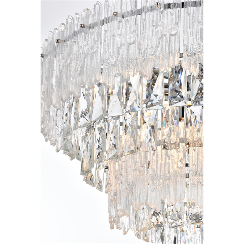 Elegant Lighting Emilia 25 Inch Chandelier In Chrome