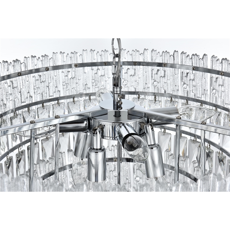 Elegant Lighting Emilia 25 Inch Chandelier In Chrome