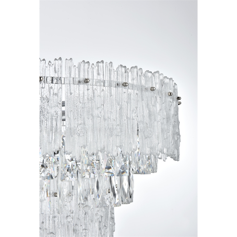 Elegant Lighting Emilia 25 Inch Chandelier In Chrome