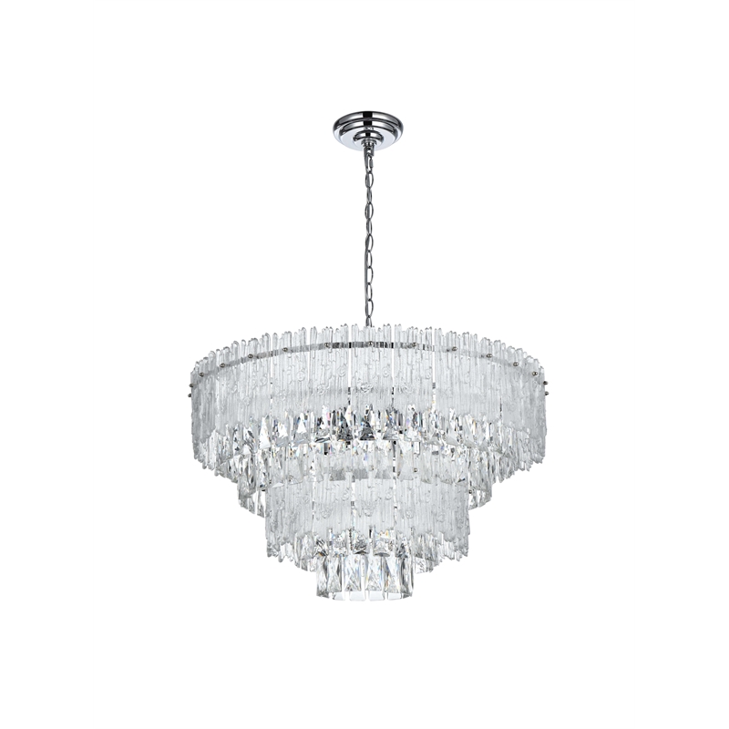 Elegant Lighting Emilia 25 Inch Chandelier In Chrome