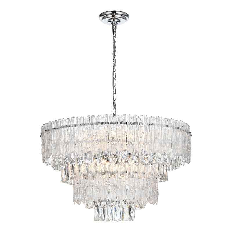 Elegant Lighting Emilia 25 Inch Chandelier In Chrome