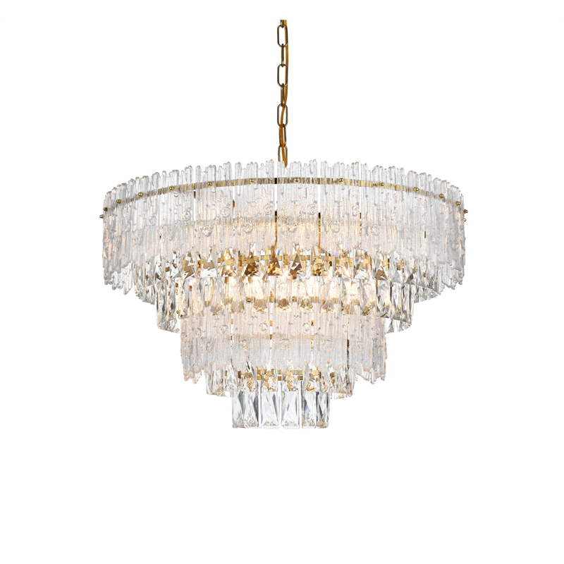 Elegant Lighting Emilia 25 Inch Chandelier In Satin Gold