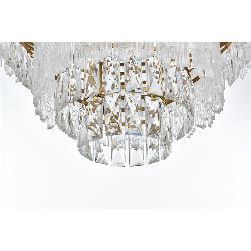 Elegant Lighting Emilia 25 Inch Chandelier In Satin Gold