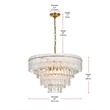 Elegant Lighting Emilia 25 Inch Chandelier In Satin Gold