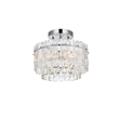 Elegant Lighting Emilia 12 Inch Flush Mount In Chrome