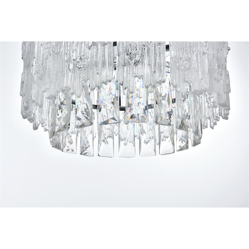 Elegant Lighting Emilia 12 Inch Flush Mount In Chrome
