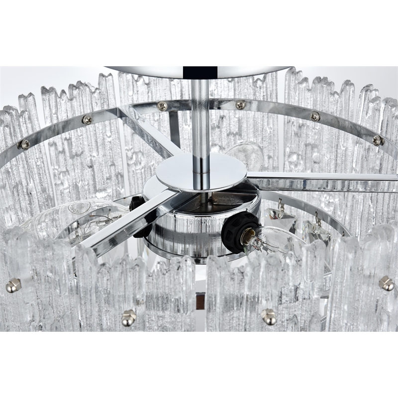 Elegant Lighting Emilia 12 Inch Flush Mount In Chrome