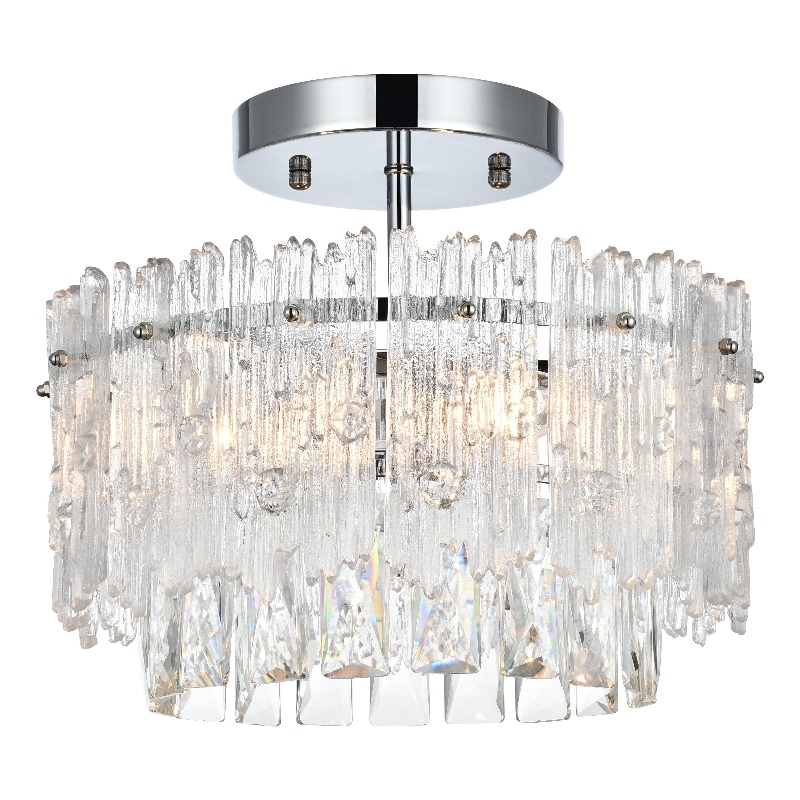 Elegant Lighting Emilia 12 Inch Flush Mount In Chrome