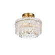 Elegant Lighting Emilia 12 Inch Flush Mount In Satin Gold