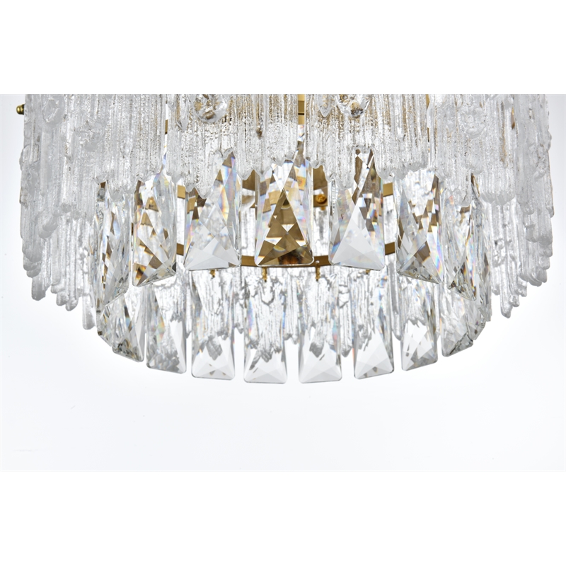 Elegant Lighting Emilia 12 Inch Flush Mount In Satin Gold